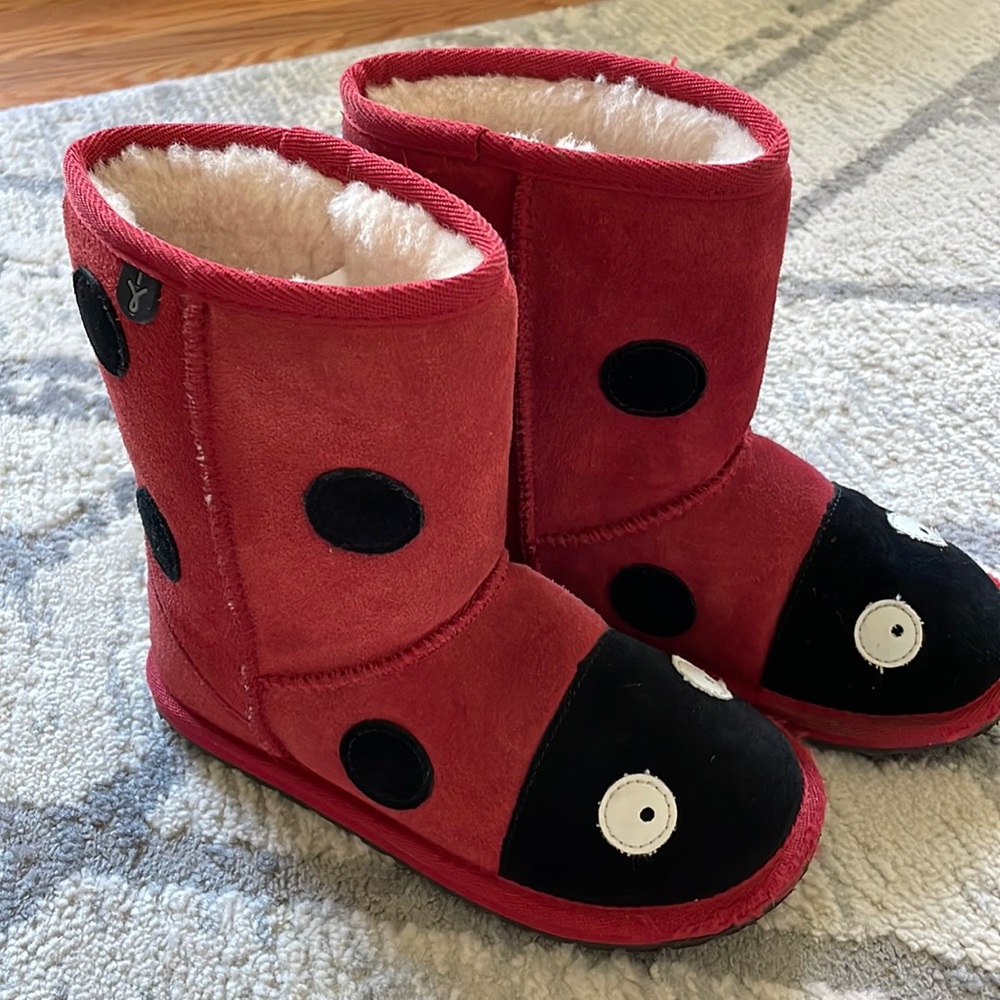EMU Australia Ladybug Slipper Boots size 1